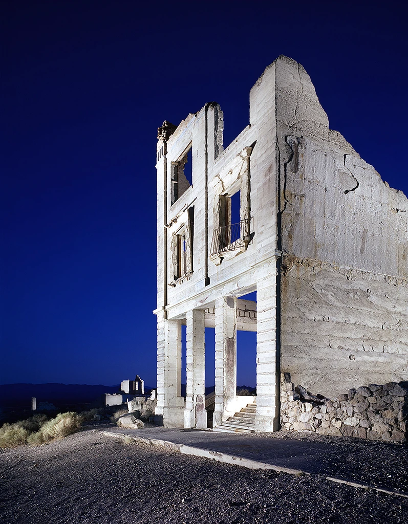 Ruine des Cook Bank Building in der Ghost Town Rhyolite